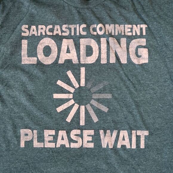 Hybrid Threads Men's LG Sarcastic Comment Loading Please Wait short slee… - Picture 2 of 3